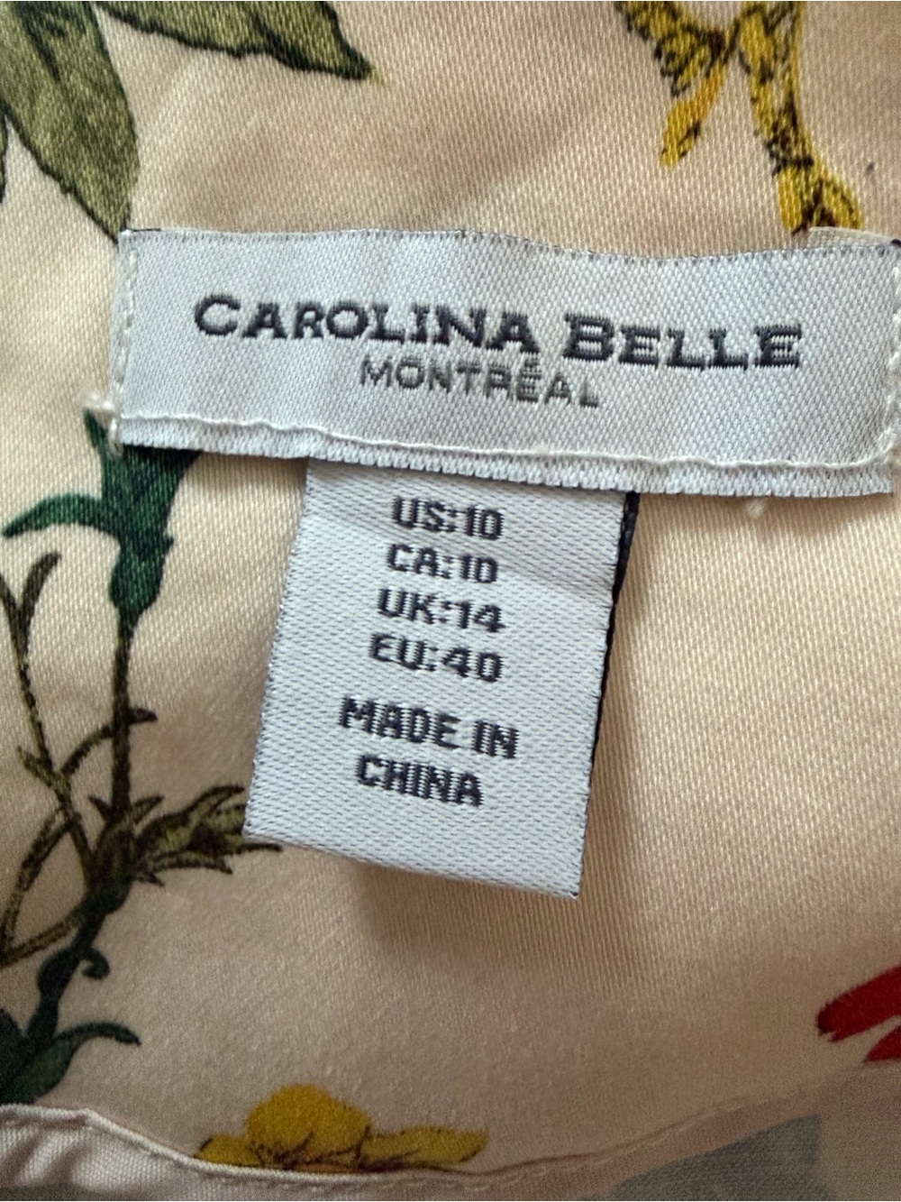 Carolina Belle Cream Midi Skirt with Multicolor Floral Print - Picture 5 of 6